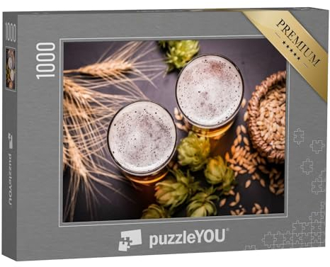 puzzleYOU: Puzzle 1000 Teile „Frisches Bier, bereit zur Verkostung“ – aus der Puzzle-Kollektion Getränke