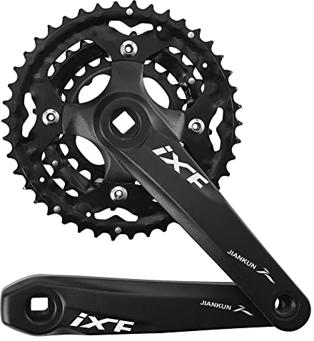 BESNIN Bike Kurbelgarnitur 24/34 /42T 170mm Kurbelarme 7/8/9 Geschwindigkeit oder 22/32/44T 9 Fach Bike Kurbelgarnitur oder 24T/32T/42T für 10 Fach 104mm BCD für Fahrrad