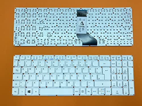 T-ProTek DEUTSCHE-Tastatur Keyboard Weiß kompatibel für Acer Aspire E5-573G