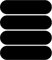 Bande rétro-réfléchissante Casque Moto 4 Bandes 3M Technology Autocollant Sticker | Ovale ou Rectangle Arrondie | Taille 8,5 cm x 2,3 cm (Rectangle Arrondie, Noir)