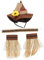 STOBOK Juego de disfraz de espantapájaros, 4 piezas, disfraz de espantapájaros, sombrero de paja y collar, pulseras de paja para Halloween, carnaval, espantapájaros, accesorios de cosplay
