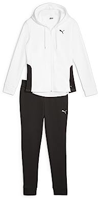 PUMA Classic Hooded Tracksuit FL Cl, Tuta Sportiva Donna, Colore Bianco, S