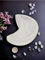 vingardium leviosa Selenite Crystal Charging Bowl Moon Shape Handmade Natural White Ritual Altar Cleansing Tumble Stones Meditation Home Decoration Gift 10cm