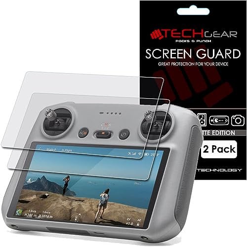 TECHGEAR 2 Pack Matte Screen Protectors for DJI RC/DJI RC 2 Controller of DJI Mini 3 Pro - ANTI GLARE/MATTE Screen Protectors Compatible with DJI RC display of DJI Mini 3 Pro