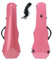 WUQIMUSC Violinenkoffer 4/4 Full Size Carbon Fiberglas Hartschale Wasserdicht Violine Reisekoffer mit Rückengurten (Rosa)