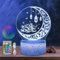 Ramadan Dekoration Lichter, Eid Mubarak Licht Mondlampe, Ramadan Deko Lampe Mond und Stern, Ramadan Mubarak Dekoration, Nachttischlampe Kabellos Touch LED Lamp Dimmbar 3D mit Fernbedienung (B Laterne)