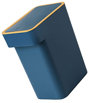 1Stk Mülleimer schieben Hausmülltonne schmaler Mülleimer Presse Typ Mülleimer Abfalleimer Hausmüllbehälter Rostfreier Stahl Container kleiner Papierkorb Muschelschale Plastik