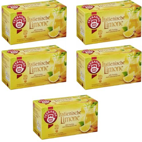 Teekanne Italienische Limone Tee 20 x 2,5 gramm, 5 Er