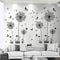 Wandsticker Schlafzimmer Boho Wandtattoo Wohnzimmer - Pusteblume Wandaufkleber Wandsticker zum Kleben Schwarz Wandbilder 0113