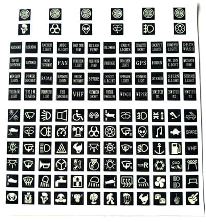 Autocollants lumineux pour panneaux d'interrupteurs de voiture, autocollants pour voiture, bateaux, camions, véhicules, textes, interrupteurs de commande de voiture, autocollants lumineux
