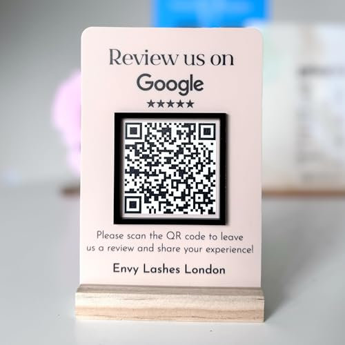 Mini QR Code Display Sign with Stand