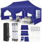COBIZI Pavillon 3x6m Faltpavillon Wasserdicht Stabil Winterfest Partyzelt Faltbar Pop Up Pavillon mit 6 Seitenwänden UV-Schutz 50+ Gartenpavillon für Strand Hochzeit Camping, Navy Blau