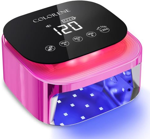 Lampada UV LED Senza Fili Del Chiodo, 60W Ricaricabile Nail Light Quick Curing Dryer, Intelligente Sensore e LCD Dell'esposizione, Portatile 30 Perline La Luce Del Chiodo Con 4 Impostazioni Del Time