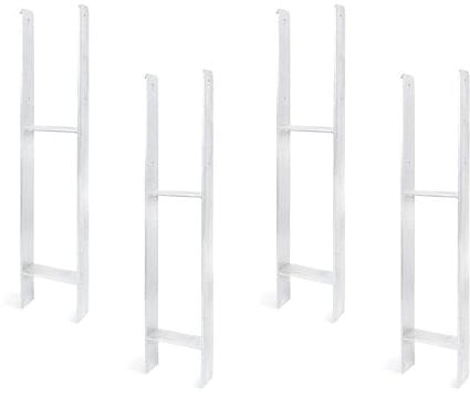 Alberts 208431 4er-Set H-Pfostenträger | feuerverzinkt | lichte Breite 141 mm | Gesamthöhe 800 mm | Materialstärke 6 mm