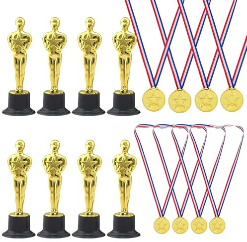 SVOCK 20 Pièces Medaille y Trophées, Médaille Personnalisée Trophée de La Coupe, Trophées en Plastique Médailles Enfants, Trophée Football, Medailles pour Les Événements Sportifs Fêtes Festivals