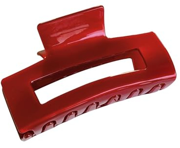 SQMSK 3,3~11,3 cm rote Serie farbige Haarklammern-Set, Exquisite helle farbige Klammern, große Blumen-Klauenklammern für Dickes Haar