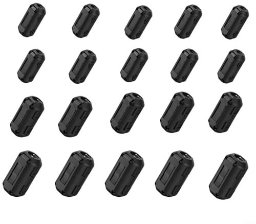 Rauschunterdrückungsfilter-Clips, 20-teiliges Set aus Ferritkernen für verbesserte Kabelleistung über Geräte hinweg