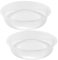 2 PCS Plastic Round Bird Feeder Water Bowl, Wild Birds Seed Feeding Station Tray Bird Bath Bowl, Garden Bird Water Dish Round Birdbath for for Birds Outside