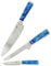 Oasis Knives Juego de Cuchillos de Cocina de Acero Inoxidable, 3 Piezas: Chef 20cm, Deshuesador 15cm, Pelador 9cm – Mangos de Resina. Especial para Carne y Preparaciones Precisas
