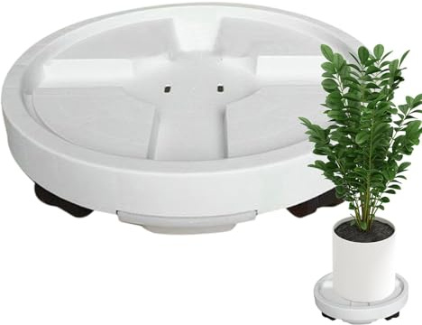 Duroecsain Porta con ruote, supporto per vaso da fiori con ruote - Rulli pesanti per carrelli | in vaso per balcone interno casa Patio da giardino esterno