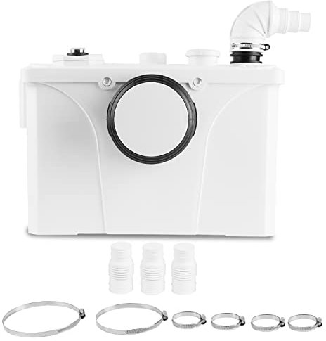 Yugodex 700W Hebeanlage Abwasserpumpe – 190L/min Schmutzwasserpumpe mit 4 Einlässen, Leise Fäkalienpumpe für WC, Waschbecken, Waschmaschine, Spülmaschine – Kleinhebeanlage für Haushalt