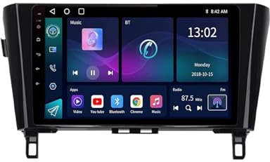 9 Pollici Android 13 Autoradio per Nissan Qashqai J11 X-Trail 3 T32 2013-2017 Navigazione GPS Touch screen con Bluetooth SWC FM RDS Radio AHD 4G/WIFI DVR Ventola di raffreddamento(4+64G)