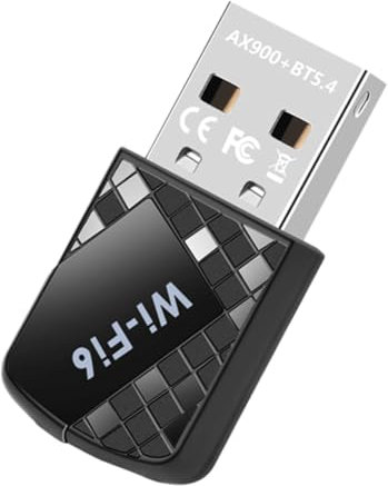 Ginobili AX900 Adaptateur USB WiFi 6 Bluetooth 5.4 2 en 1 Dongle Double Bande 2.4G 5GHz Récepteur sans Réseau Pilote Gratuit