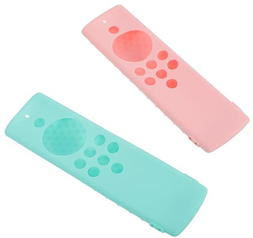 Gadpiparty 2pcs Silicone Remote Control Protection Shell for Stick Shockproof Anti-slip Case Compatible with Fire Tv Remote Controller Mint Green