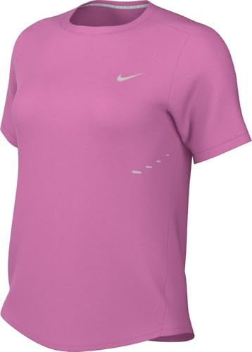 Nike Damen Swift Df Ss T-Shirt, Playful Pink/Reflective Silv, S
