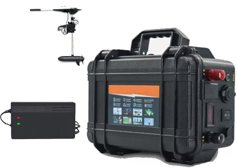 JHKJ Batterie Lithium-Fer-Phosphate LiFePO4 12 V 60 Ah 100 Ah 150 Ah 200 Ah pour propulseur d'extérieur, pour Bateau électrique, Bateau de pêche, Moteur à hélice,12v 150ah