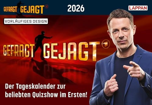 Gefragt Gejagt - Tagesabreißkalender 2026 - Lappan-Verlag - Der Kalender zur beliebten Quizshow im Ersten - 16 cm x 11 cm