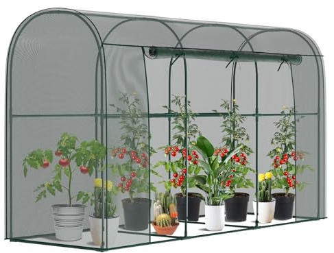 SUNYRISY 300x100x180 cm Gartenzaun Pflanzenkäfig Pflanzennetz für Tomaten Topfpflanzen Gemüse Blumen Schutz, Netz-Gewächshaus Gartennetz Zschafzaun Fence für Garten, Bogen