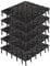 POPETPOP 10pcs Fish Tank Undergravel Filter Board PVC Aquarium Bottom Clapboard Fish Tank Filter (Black)