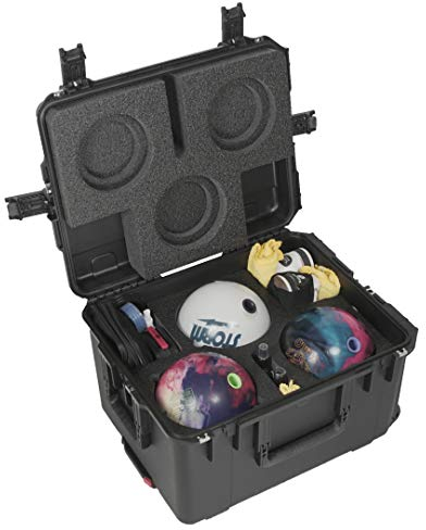 Case Club 3 Bowlingbälle, robuste Reisetasche mit Rädern – Aufbewahren, Schützen und Fliegen mit bis zu 3 Bowlingbällen, Schuhen und Zubehör in einem robusten, abschließbaren, rollbaren Reisekoffer