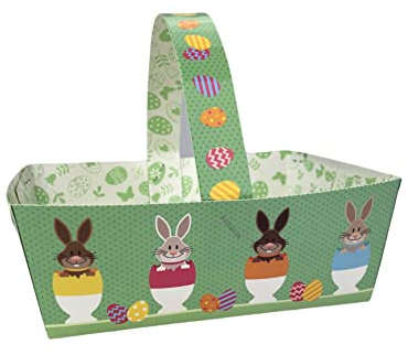 4x Nest - Osterhasen bunt/Osternest aus Papier zum selber befüllen/Ostern