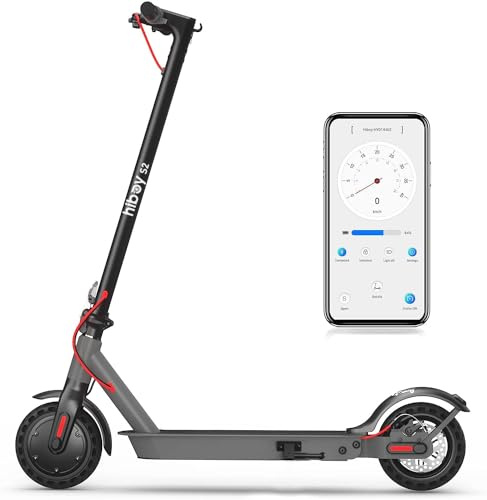 Hiboy S2 Electric Scooter - 8.5 Solid Tires - Up to 17 Miles Long-Range & 19 MPH Portable Folding Commuting Scooter for Adults with Double Braking System and App (S2)