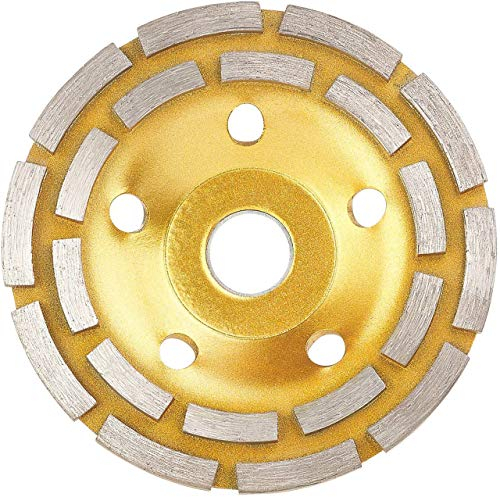 Diamant Schleiftopf 125 mm – Schleifteller für Beton, Fliesenkleber, Mauer – Diamantschleifscheibe Segment Trennscheibe für Betonschleifer, Topfschleifer, Beton, Stein und Estrich
