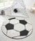 the carpet Lou Weicher Kuscheliger Kinderteppich, Weicher Kuschel-Flor, Pflegeleicht, Farbecht, Fussball Motiv, Schwarz-Creme, 120 cm Rund
