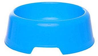 1PC Cute Colorful Pet Bowl Dog Cat Puppy Plastic Round Bowl Travel Feeding Food Water Bowl Dish Dog Food Bowls Pet Accessories-1PC Blue,Russian Federation