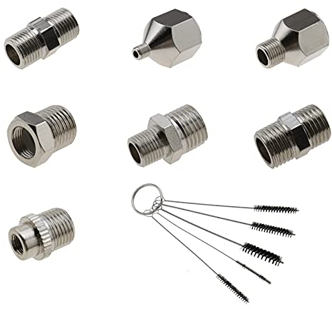 Create idea 7 Stück Airbrush Adapter Kit Passendes Anschluss Set für Air Kompressor Schlauch Tätowierung Kunst