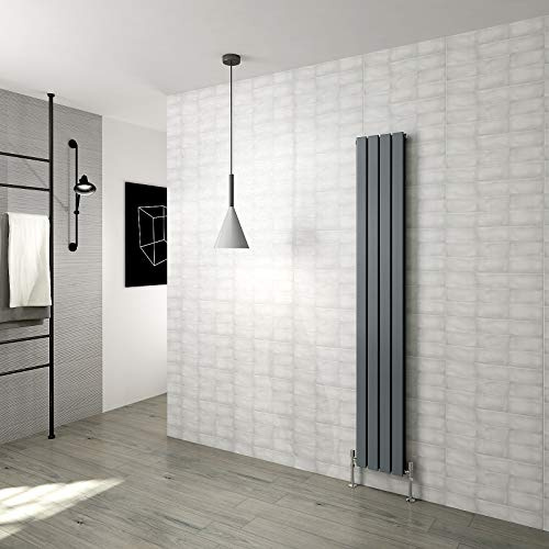 Vertical Radiator Flat Panel Designer Central Heating Anthracite Rads Double 1800x272mm
