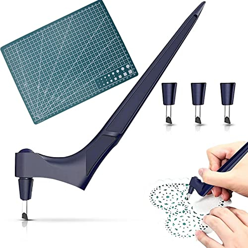 Couteau pour Loisirs Créatifs,Outils de découpe à 360 degrés, Art Cutting Tool For Craft, Scrapbooking,Découpe Artisanale Inoxydable Avec Lame Rotative Bricolage Sculpture Arts