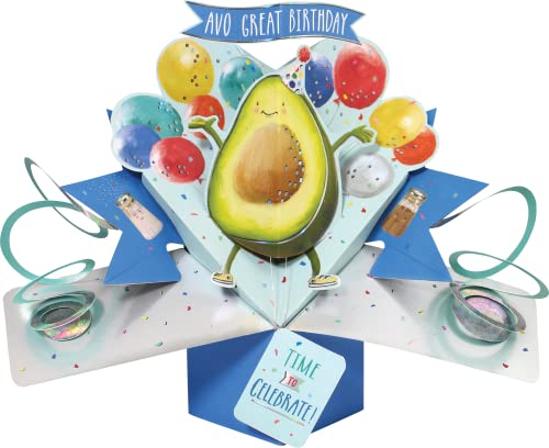 Avo Great Birthday Avocado Pop-Up Grußkarte Second Nature 3D Pop Up Karten