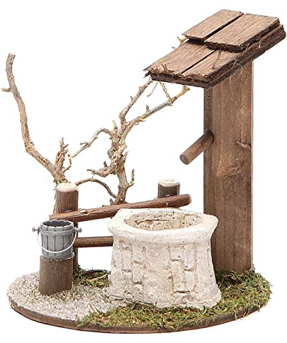 Holyart Brunnen mit Bäumchen 10x7x11cm für Krippe