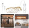 LED Strip mit Bewegungsmelder 2M, SIBI LED Schrankbeleuchtung Batteriebetrieben, USB Wiederaufladbar, Dimmbar Nachtlicht Lichtband für Schrank,Treppe,Bett,Bücherregal, Normales Weißes 4000K, 3 Stück