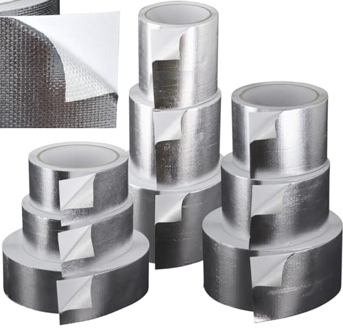 Schlauchland 10m Aluminium Klebeband 100mm Fiberglas Gewebe verstärkt PROTECTOX *** Profi Qualität Hitzeschutzband Alu Aluband *** VIELE GRÖSSEN