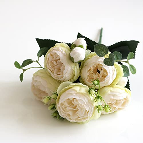 1 Strauß aus Seide, künstliche Pfingstrosen, künstlicher Blumenstrauß, Hochzeit, Party-Dekoration