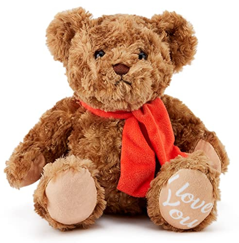 Zappi Co I Love You Valentine's Day Bear (28-30 cm) – Soft Plush Romantic Teddy for Loved Ones, the Perfect Valentine Day Gift for Girlfriends Boyfriends loved ones