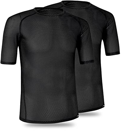 GripGrab Camiseta Interior de Manga Corta Ultraligera para Hombre de 1 y 2 Unidades, de Malla Fresca