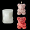 Zayookey Orso Rosa Stampi Per Candele, 3D Resina Stampo in Silicone, Stampo Per Sapone In Silicone Candle Mold Per Fabbricazione di Candele Aromaterapia Saponette Profumate (Bianco)